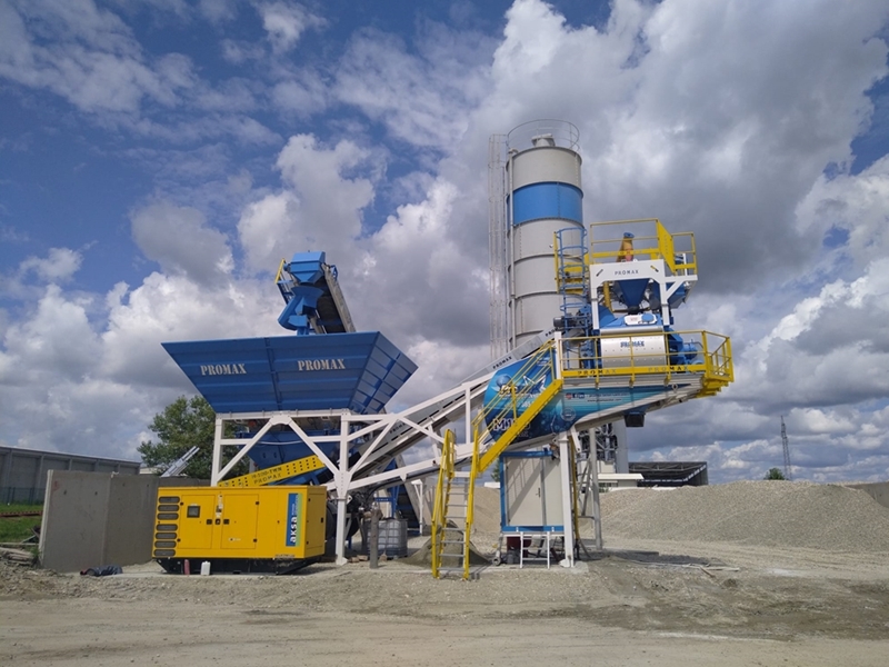 100m³/h Mobile Concrete Batching Plant